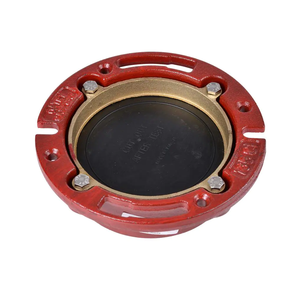 Oatey 4 in. Cast Iron Closed Toilet Flange with Test Cap