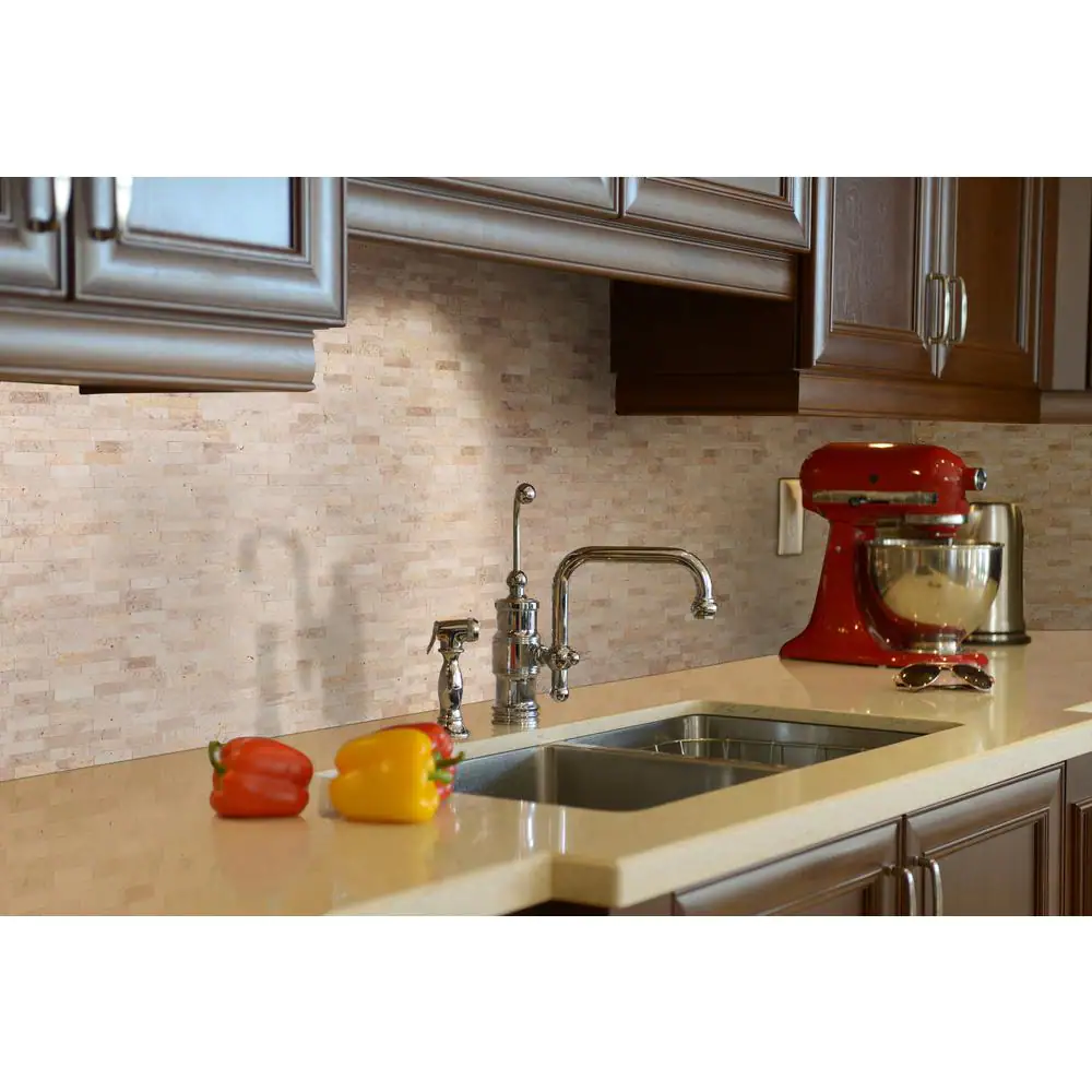 MSI Roman Beige Splitface Peel and Stick 12 in. x 12 in. Textured Travertine Patterned Look Wall Tile (15 sq. ft./Case)