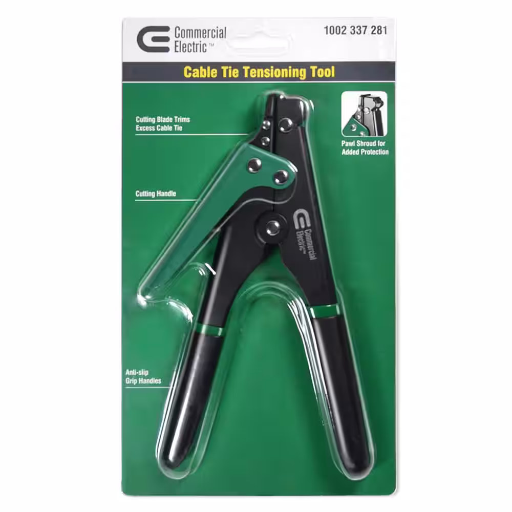 Commercial Electric Cable Tie Tensioning Tool, Black