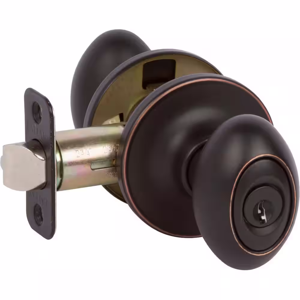 DELANEY HARDWARE Carlyle Edged Oil Rubbed Bronze Knobs Combo Pack Callan Edged Oil Rub Bronze Single Cylinder Deadbolts