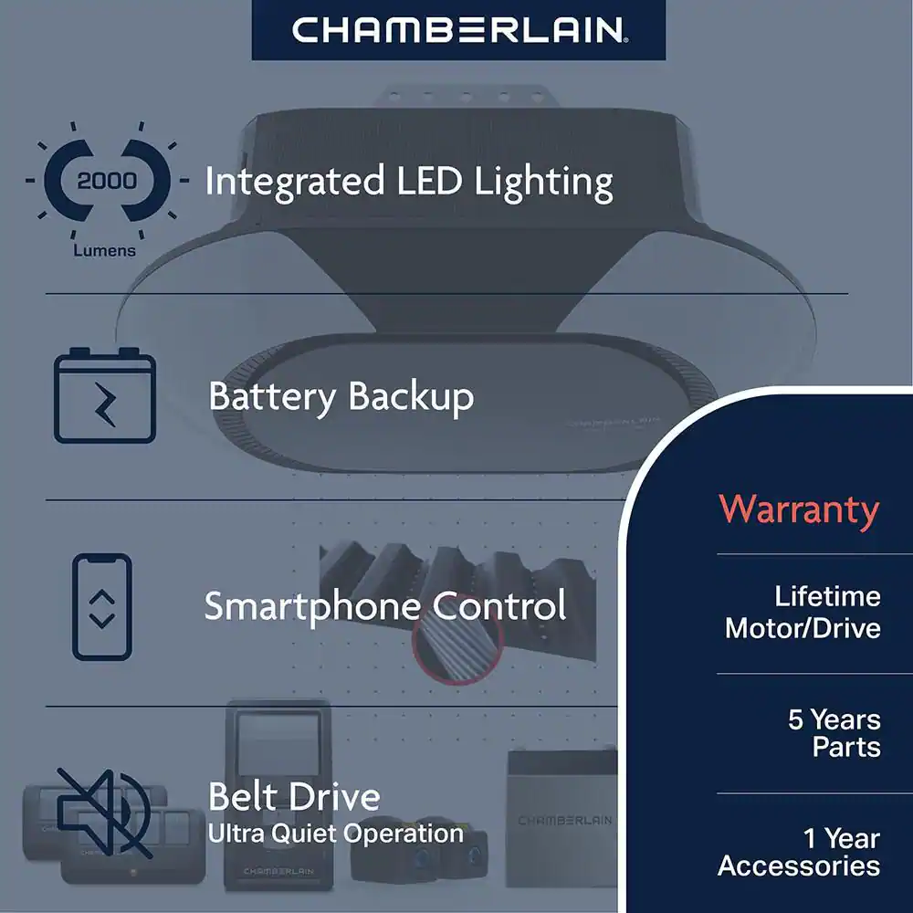 Chamberlain B6713T 1 1/4HP LED WIFI BELT BBU