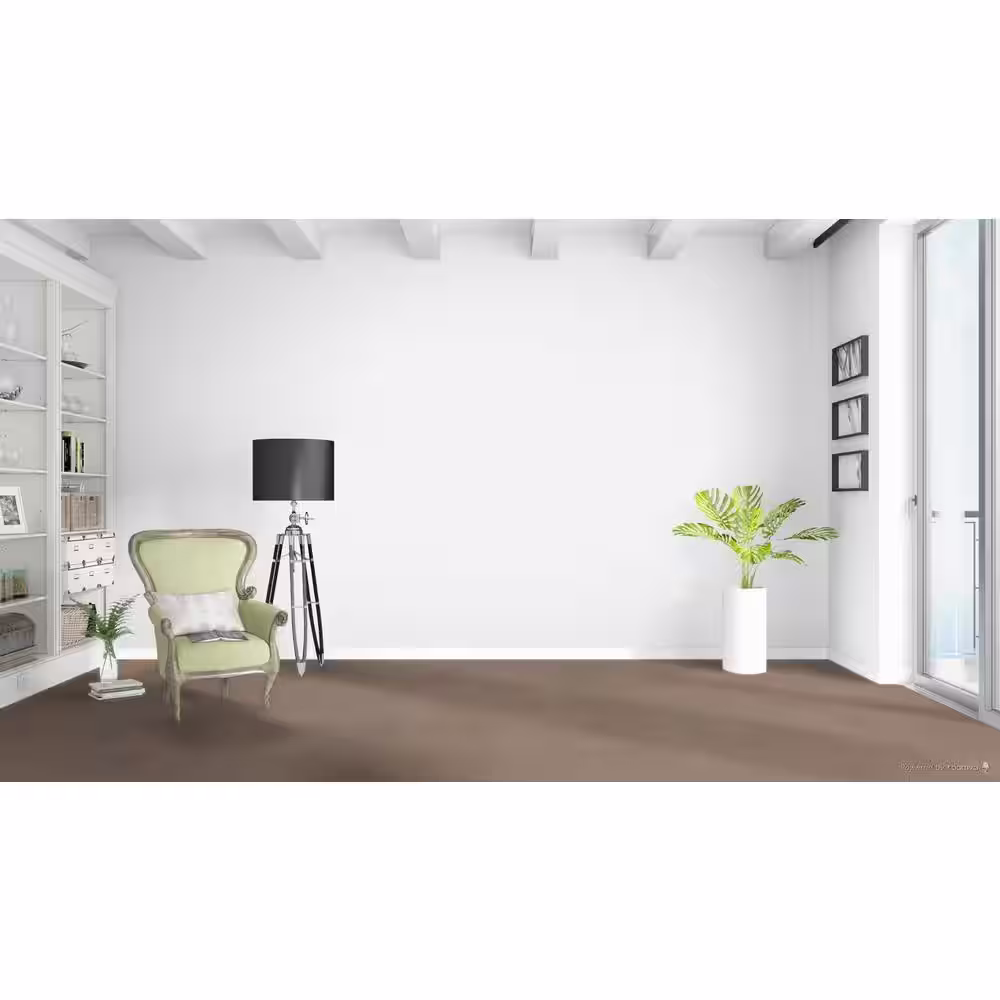 Home Decorators Collection Delicate Flower  - Airy - Beige 40 oz. SD Polyester Texture Installed Carpet