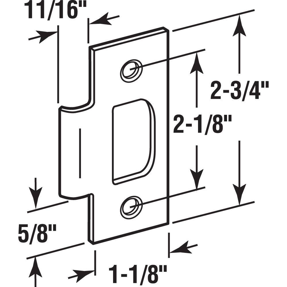 Prime-Line Schlage, Brass Plated Steel T-Strike