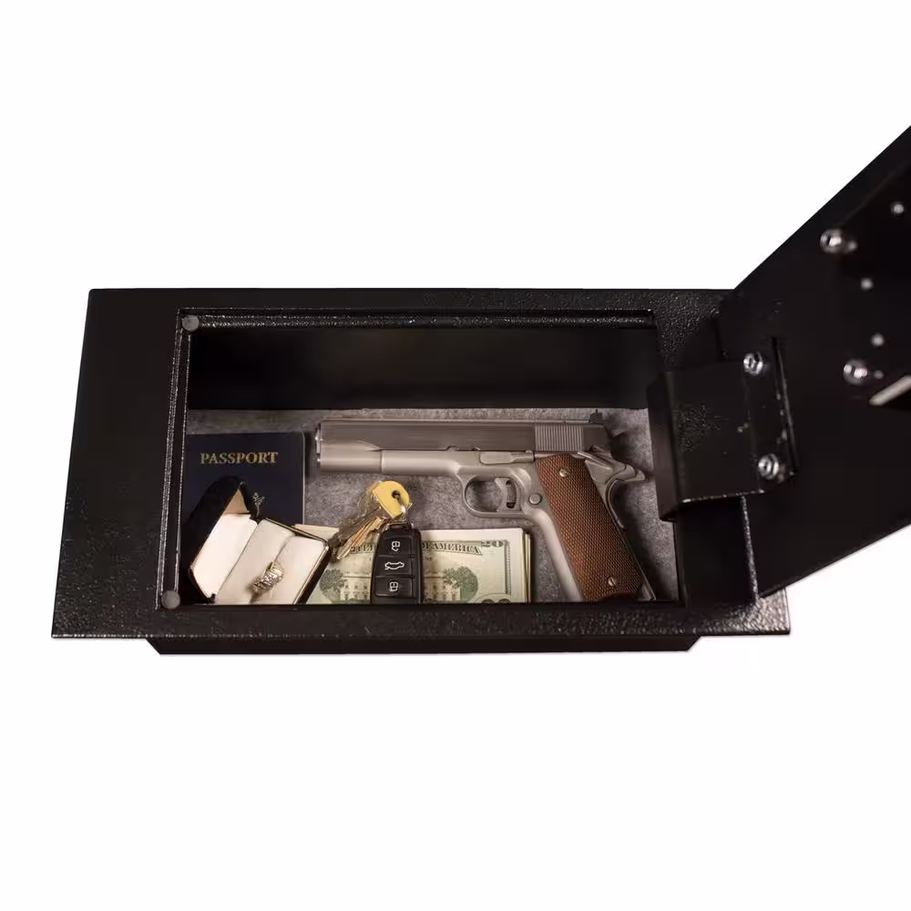 Tracker Safe 0.23 cu. ft. Steel Floor Safe with Key Lock, Black