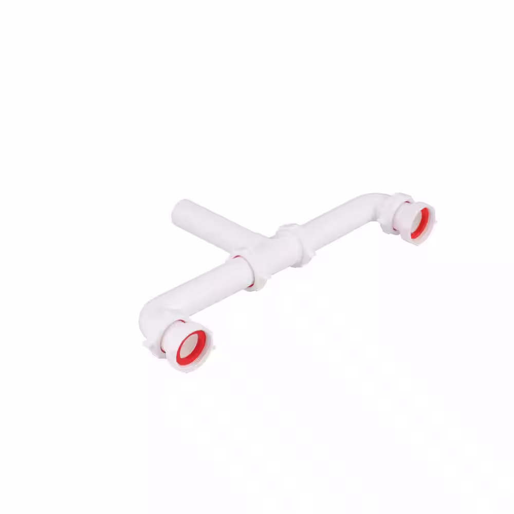 Oatey 1-1/2 in. White Plastic Slip-Joint Sink Drain Center Outlet Waste