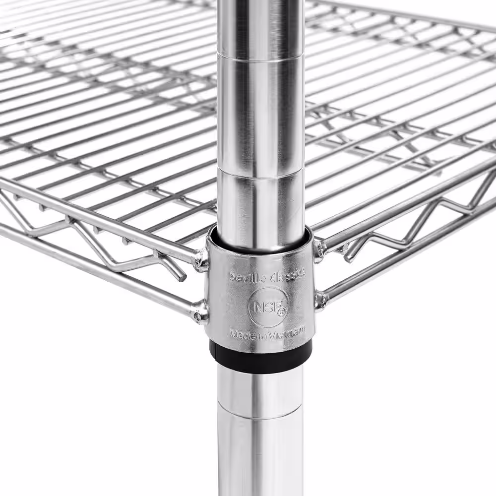 Seville Classics Stainless Steel Utility Table with Open Storage