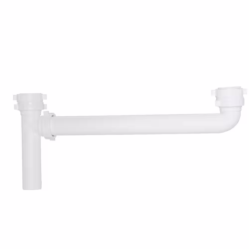 Oatey 1-1/2 in. White Plastic Slip-Joint Sink Drain Outlet Waste