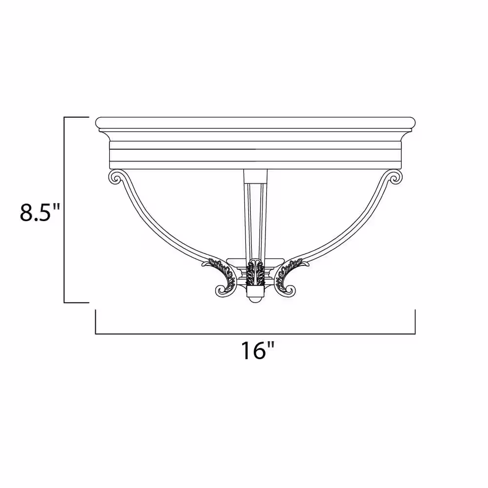 Maxim Lighting Camden Vivex 3-Light Golden Bronze Outdoor Flushmount