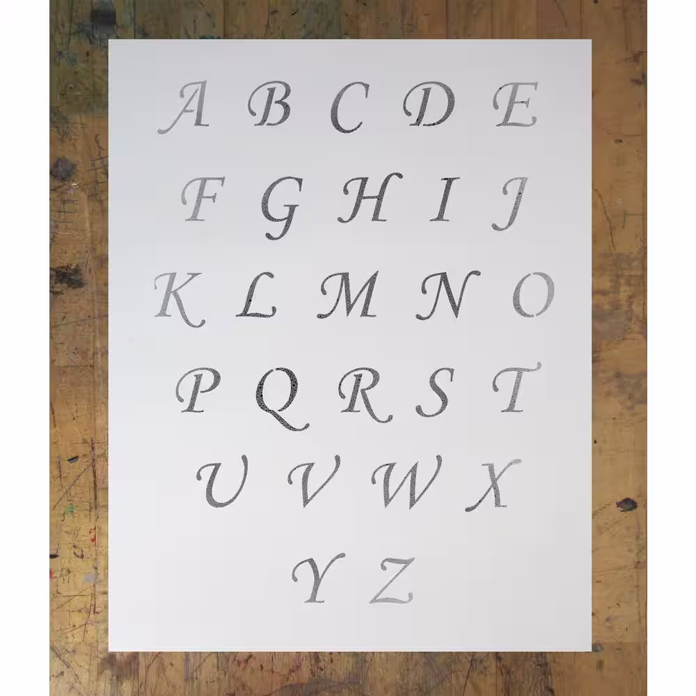 Stencil1 1 in. Corsiva Font Stencil