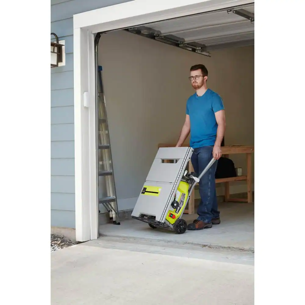 RYOBI 15 Amp 10 in. Expanded Capacity Portable Corded Table Saw With Rolling Stand