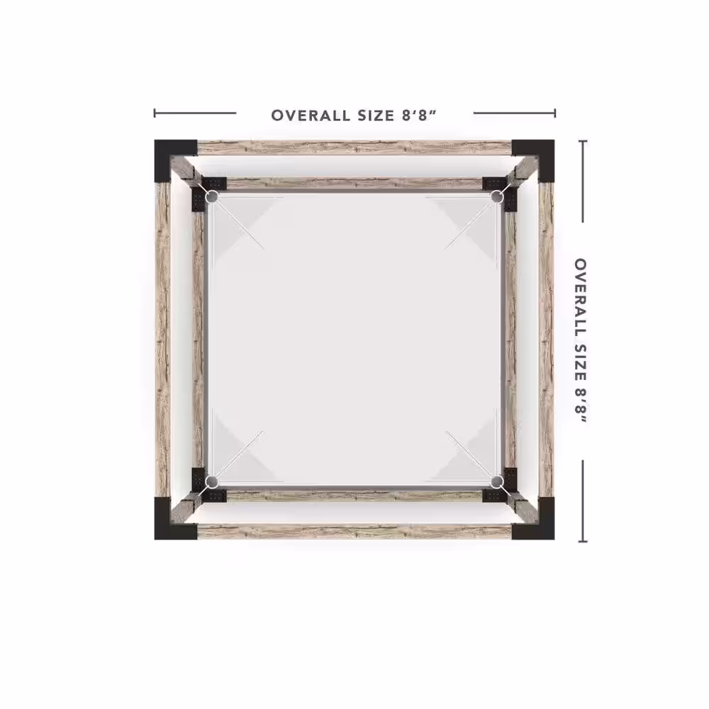 TOJA GRID 8 ft. x 8 ft. Hammock Kit 2-Person for 4x4 Wood Posts