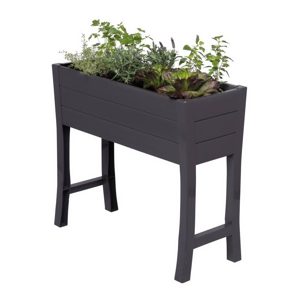 Nuvue Gray Vinyl Elevated Garden Box