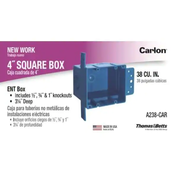 Carlon 2-Gang 38 cu. in. PVC New Work ENT Electrical Box