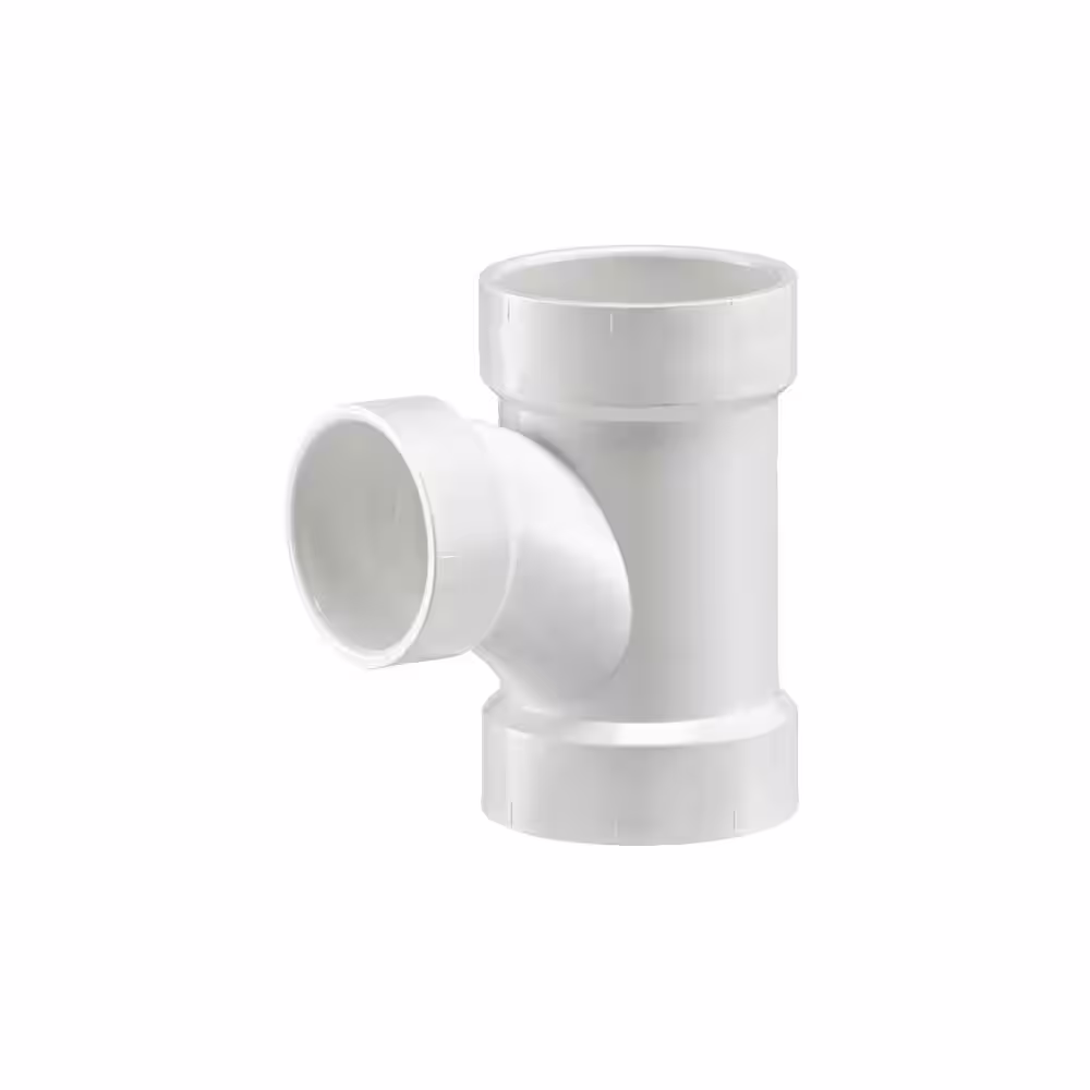 VPC 3 in. x 3 in. x 2 in. PVC DWV All Hub Reducing Sanitary Tee Fitting