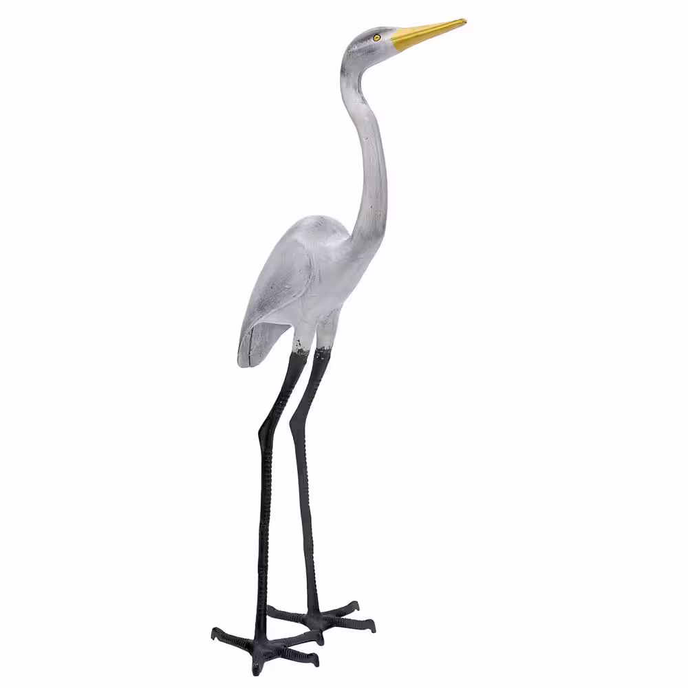 Achla Designs Great Egret I Outdoor Garden Statue, 43 in. Tall White Painted Finish