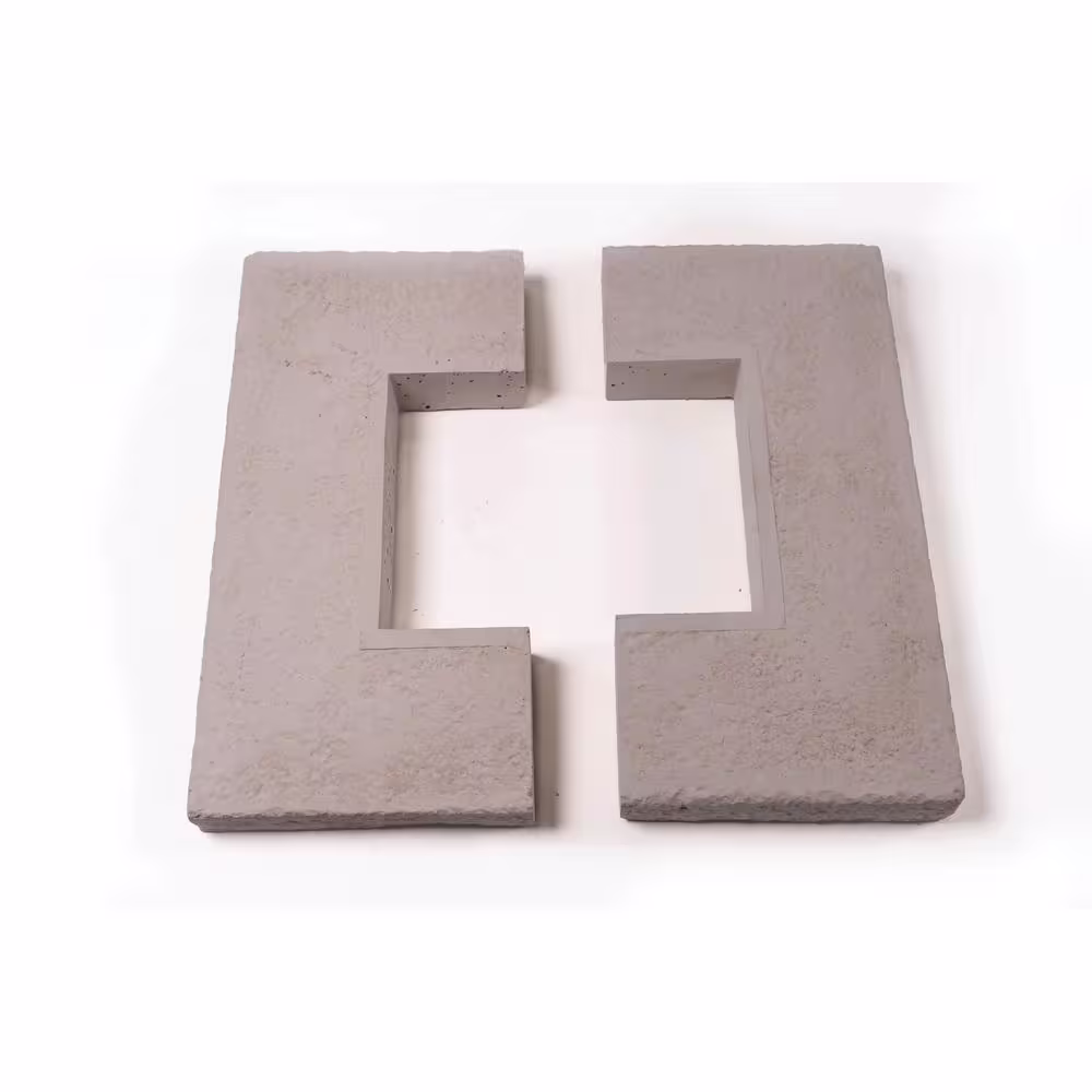 ClipStone Grey Peaked Split Column CapStone 18 in. x 18 in. for 8x8 Post