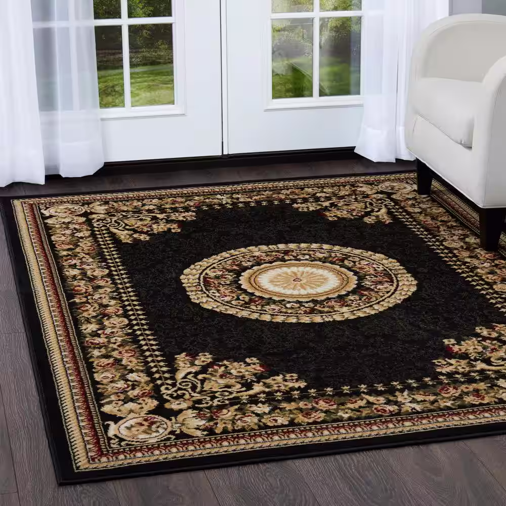 Home Dynamix Optimum Black/Multi 8 ft. x 10 ft. Indoor Area Rug
