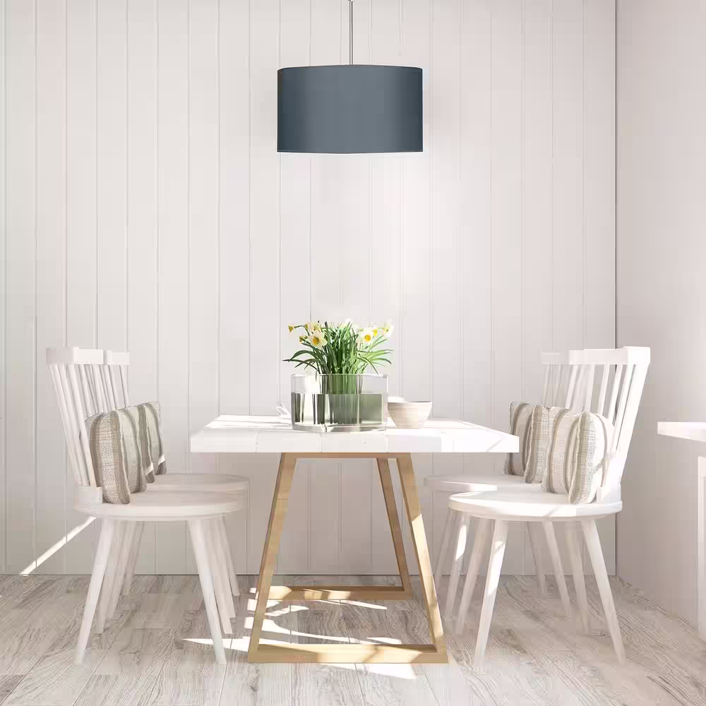 Design House Eastport 20 in. Drum Pendant Shade in Gray