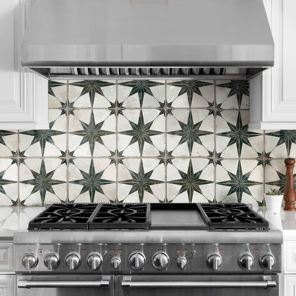 Merola Tile Kings Star North Nero 13 in. x 13 in. Ceramic Floor and Wall Tile (12.0 sq. ft./Case)