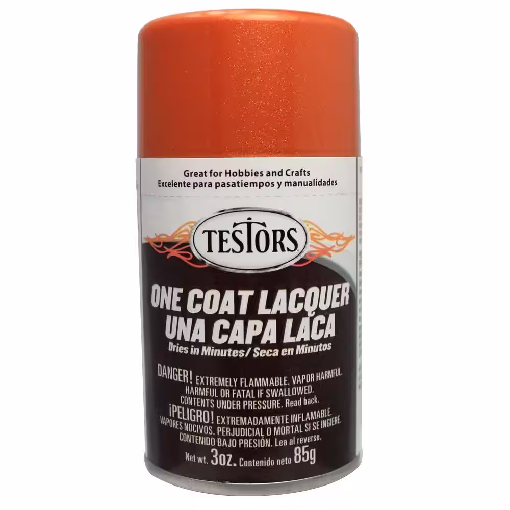 Testors 3 oz. Fiery Orange Lacquer Spray Paint (3-Pack)