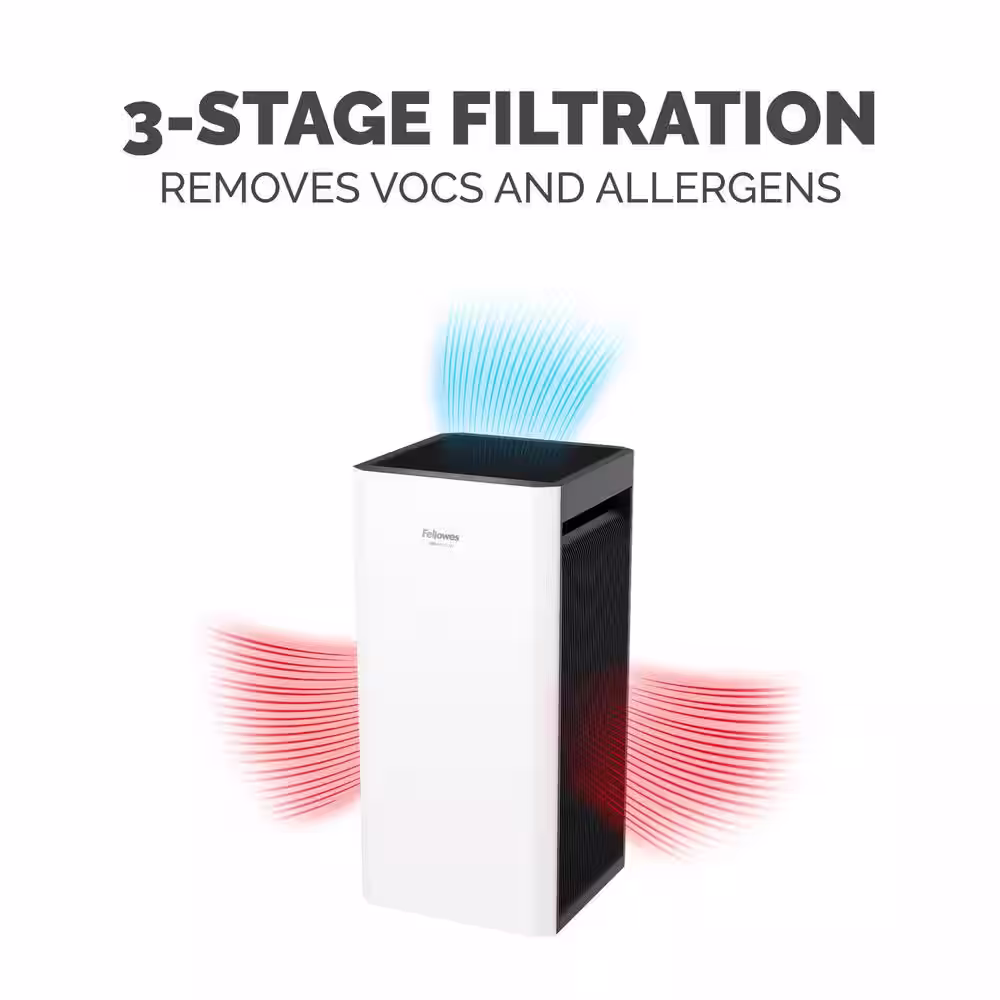 Fellowes AeraMax SV True HEPA Large Room Tower Air Purifier 1,500 sq. ft. for Allergies, Asthma and Odor, ENERGY STAR