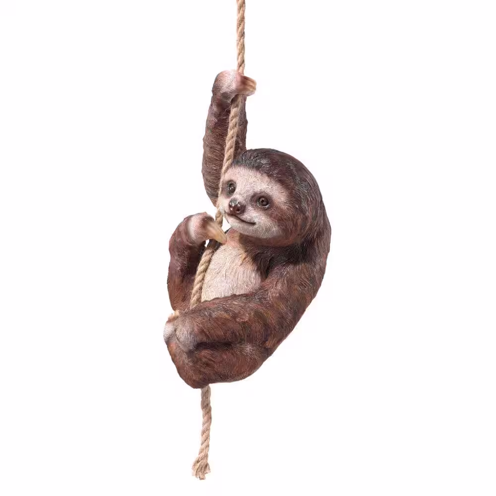 Design Toscano 13.5 in. Hanging Horatio The 3-Toed Sloth Garden Statue