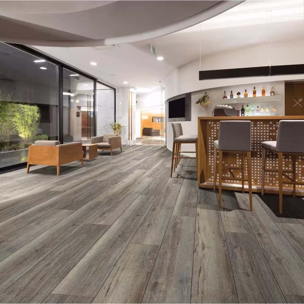 Shaw Melrose Oak Barnboard 20 MIL x 9 in. W x 59 in. L Click Lock Waterproof Luxury Vinyl Plank Flooring (21.8 sqft/case)