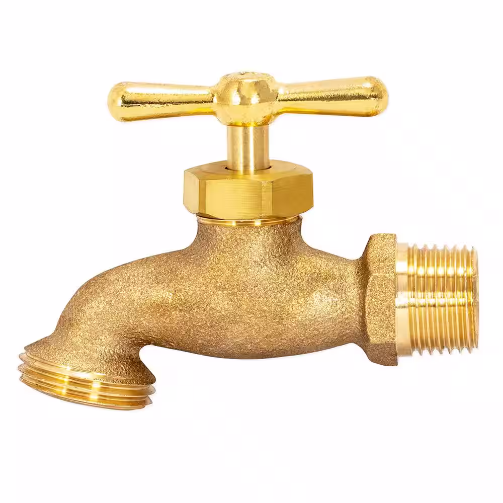 EZ-FLO 1/2 in. MIP x MHT Brass Hose Bibb