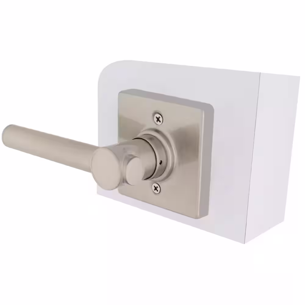 Defiant Highland Satin Nickel Dummy Door Lever with Square Rose (2-Pack)