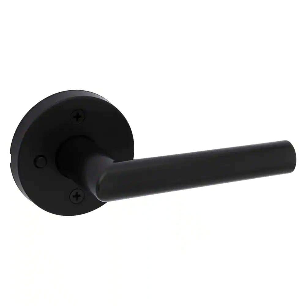 Kwikset Milan Matte Black Privacy Bed/Bath Door Lever