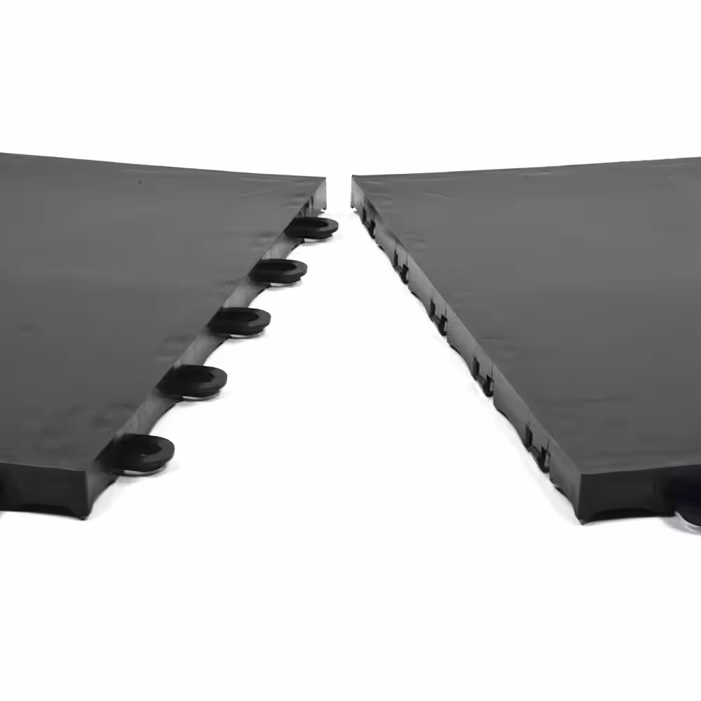 Greatmats Flat Top Click Tile Black 12-1/8 in. W x 12-1/8 in. L Polypropylene Indoor Court Floor Tile (25.5 sq. ft.) (Case of 25)
