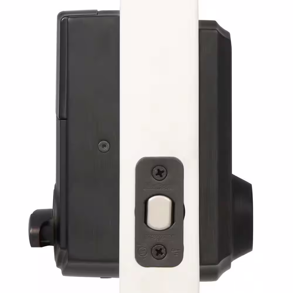 Kwikset SmartCode 915 Touchscreen Venetian Bronze Single Cylinder Electronic Deadbolt with Avalon Handleset and Tustin Lever