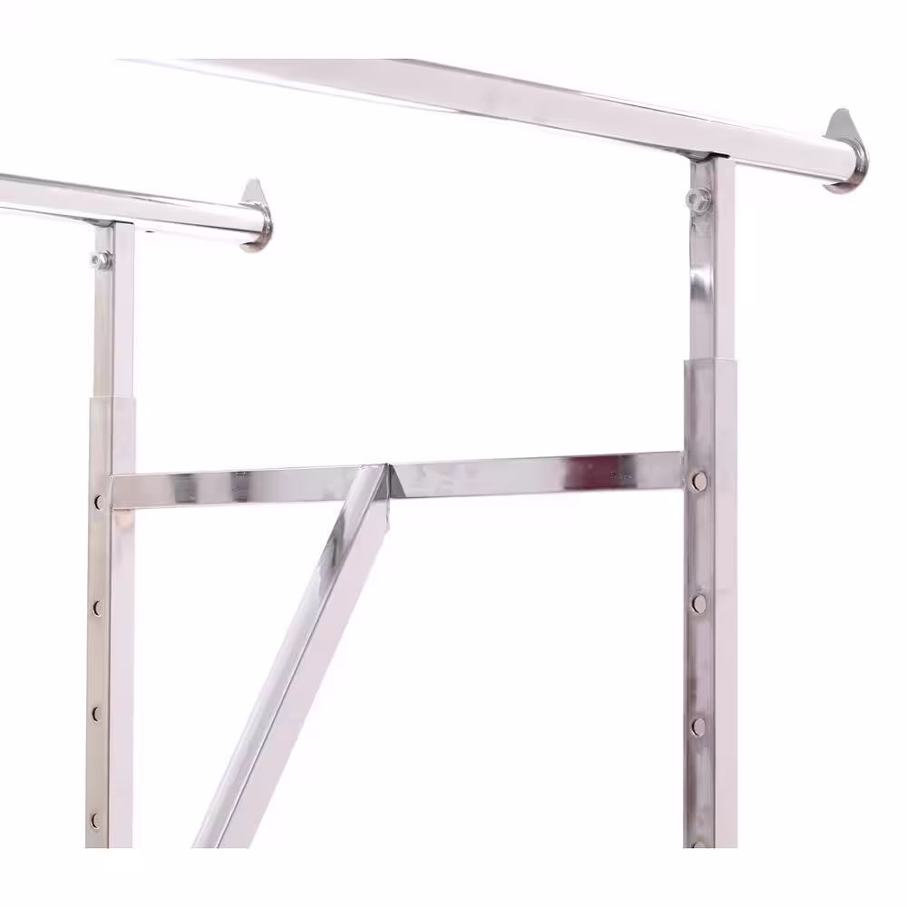 Econoco Chrome Metal Clothes Rack 22 in. W x 70 in. H