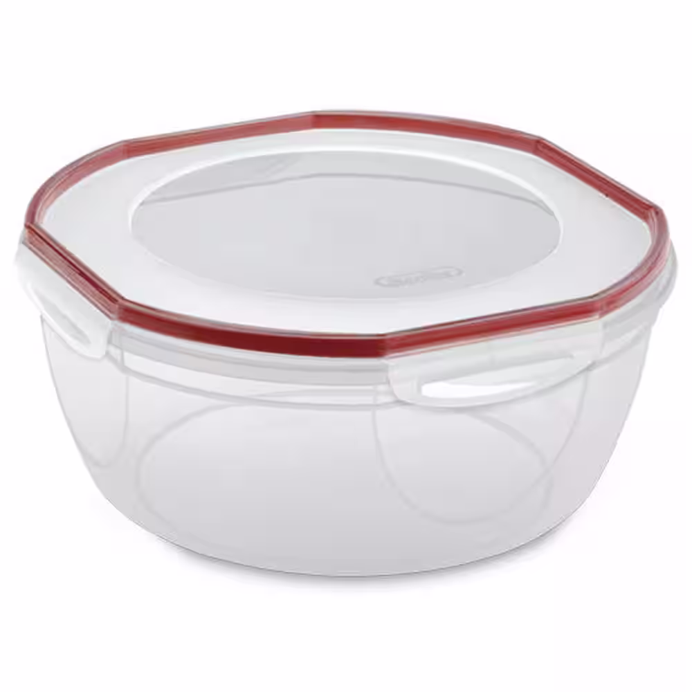 Sterilite Ultra Seal 8.10 qt. Plastic Food Storage Bowl Container, 8-Pack
