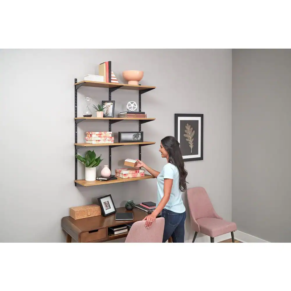 Rubbermaid Golden Oak Adjustable Wood Shelf 10 D x 24 L