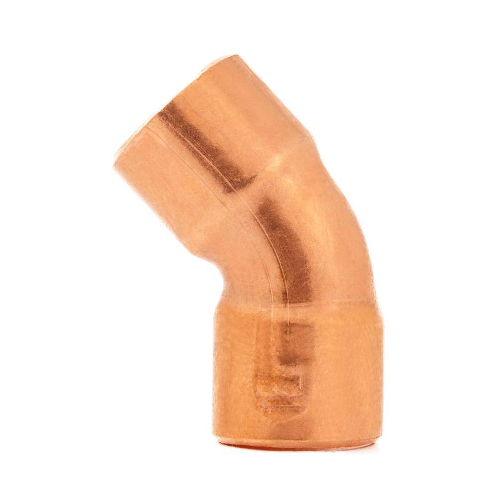 Everbilt 1/2 in. Copper Pressure 45-Degree Cup x Cup Elbow Fitting
