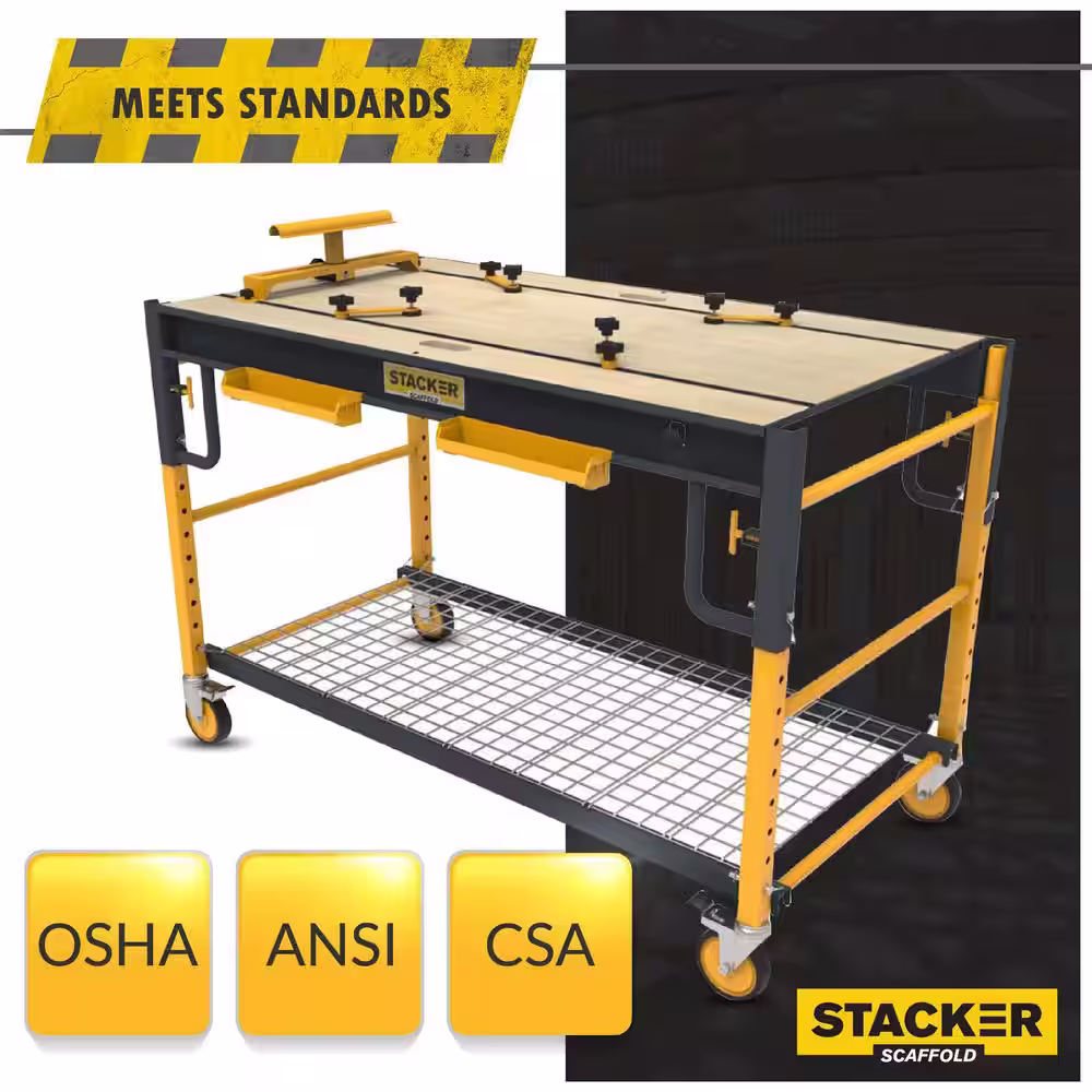 None Heavy-Duty 4-in-1 Multi-Function Baker Rolling Scaffold Workbench