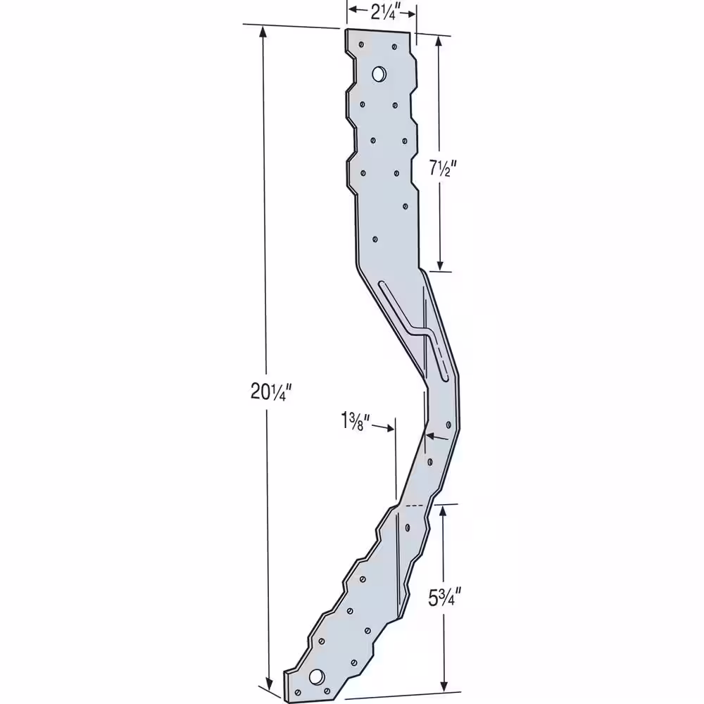Simpson Strong-Tie H7 16-Gauge ZMAX Galvanized Hurricane Tie