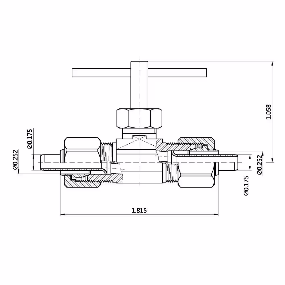 Everbilt 1/4 in. OD Compression Brass Valve Fitting