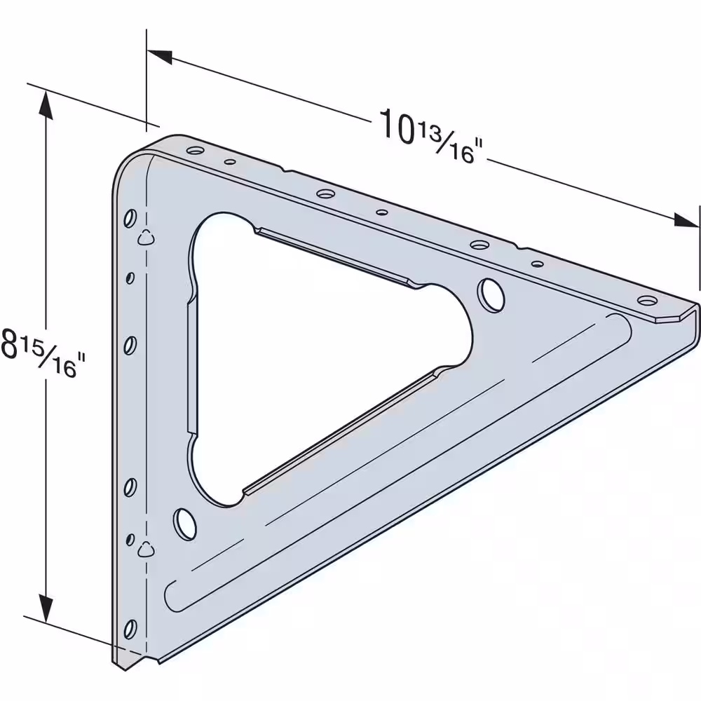 Simpson Strong-Tie SBV 9 in. X 11 in. 16-Gauge Galvanized Shelf Bracket