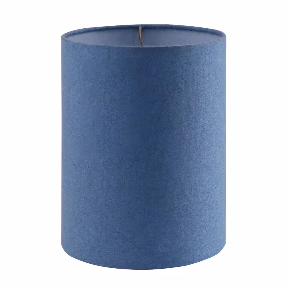 Aspen Creative Corporation 8 in. x 11 in. Blue Drum/Cylinder Lamp Shade