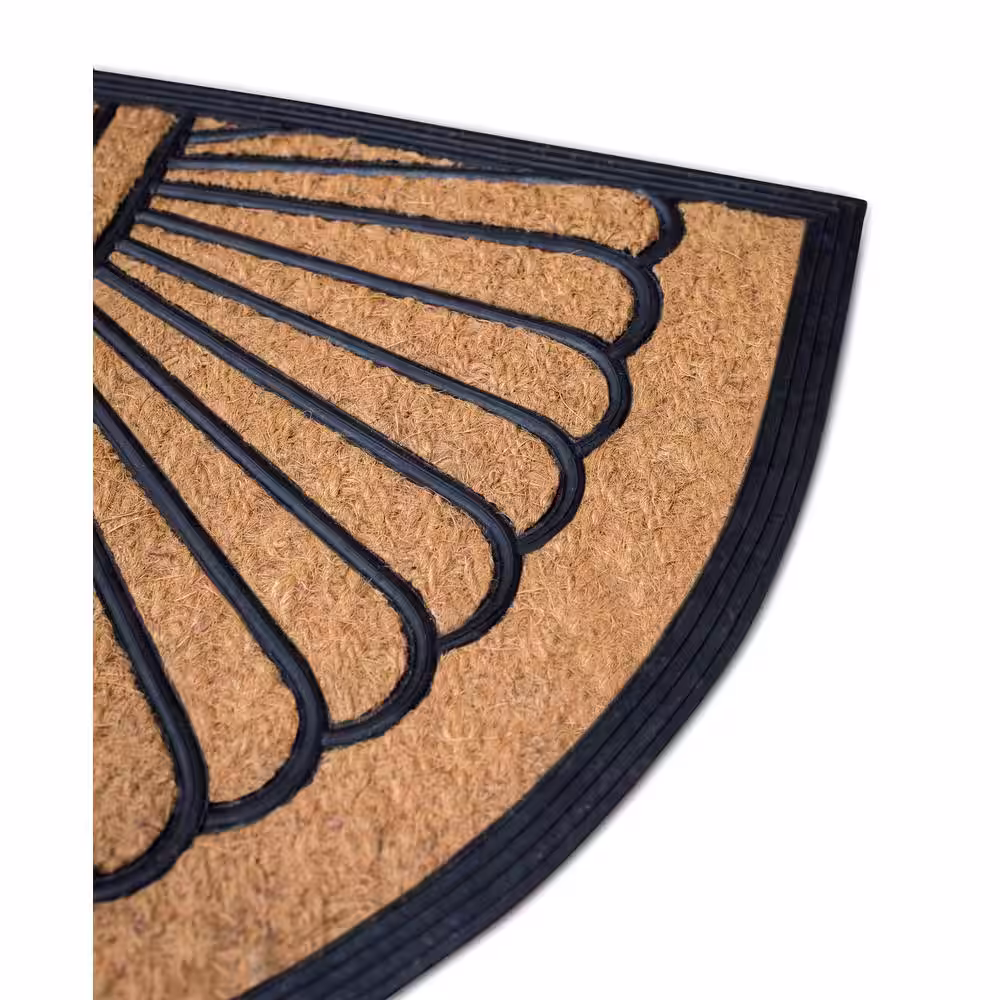 BirdRock Home Coir Half Round Brown 24 in. W x 36 in. L Door Mat
