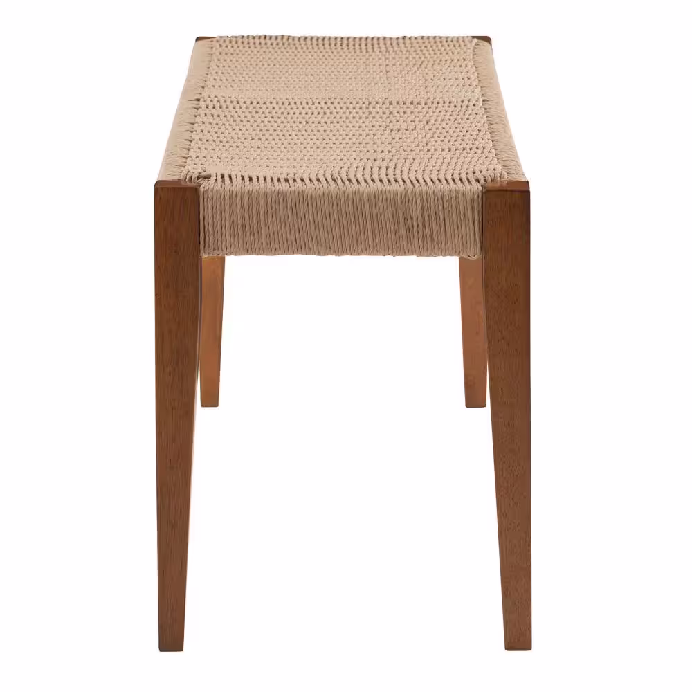 Powell Company Marlene 40 in. W Brown 18 in. H 14 in. D Rectangle Woven Rope Seat Bench