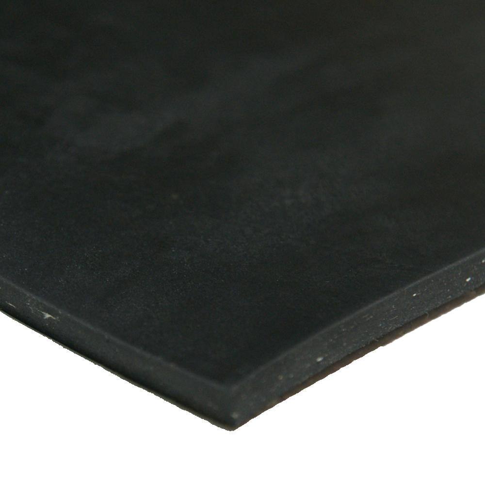 Rubber-Cal Cloth Inserted SBR 1/4 in. x 36 in. x 168 in. 70A Rubber Sheet - Black