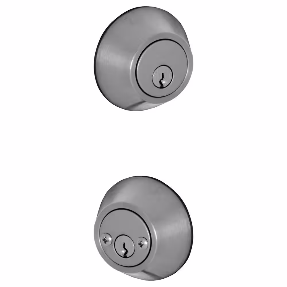 None VD62 Series Satin Stainless Steel Double Cylinder Deadbolt