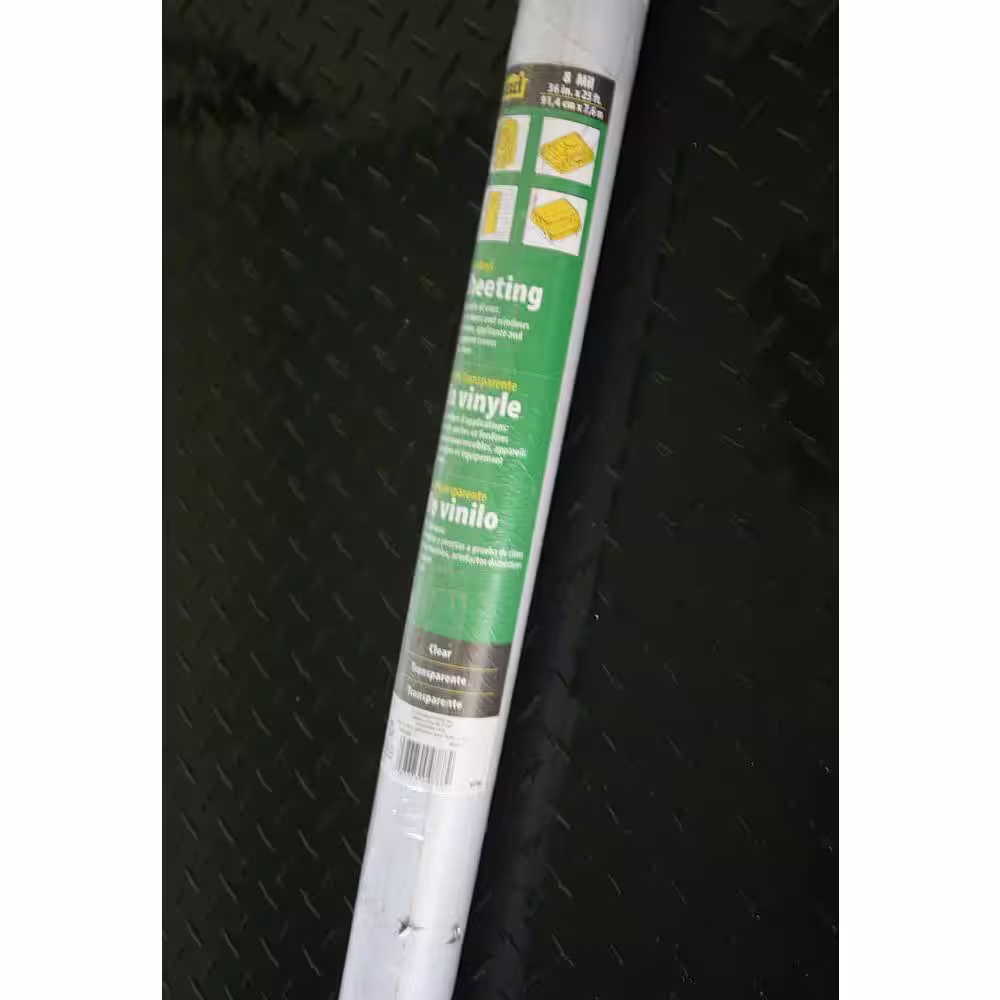 M-D Building Products 36 in. x 25 ft. 8 Mil Clear Vinyl Sheeting Weatherstrip
