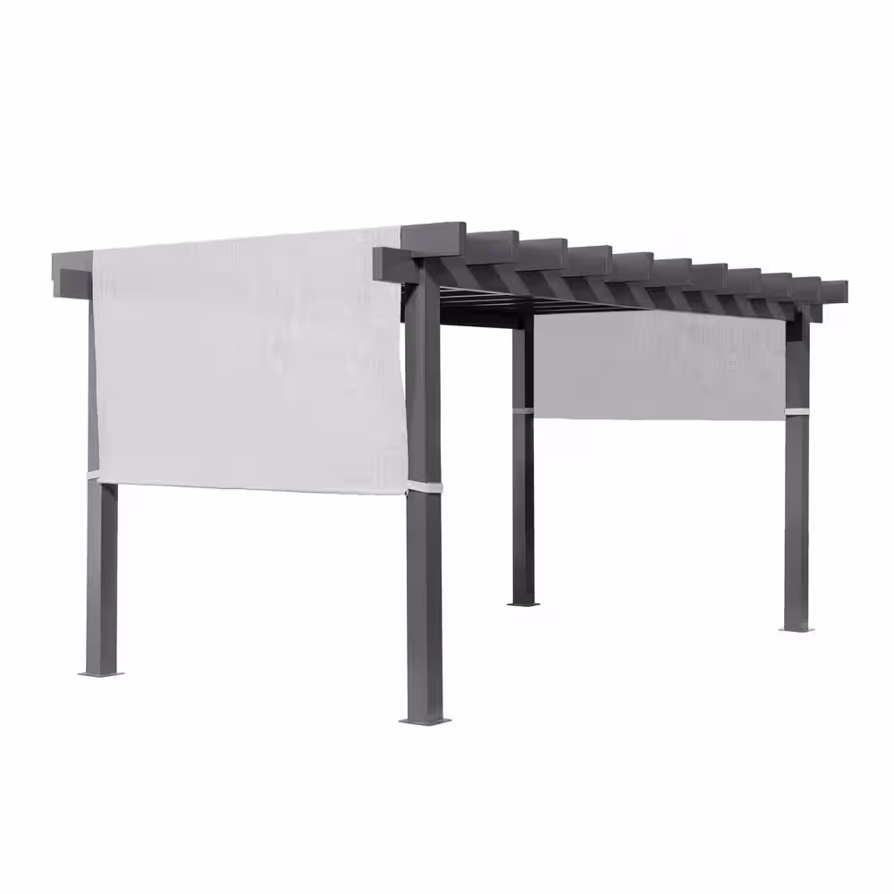 Sojag Yamba 10 ft. x 16 ft. Black Rustproof Aluminum Framed Pergola