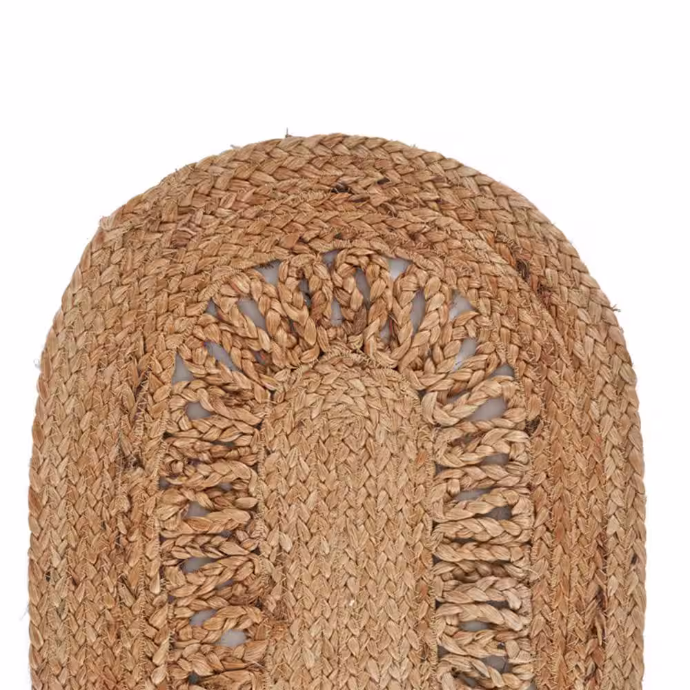 LR Home Rustic Natural Brown 19 in. x 13 in. Organic Jute Placemats ( Set of 4 )