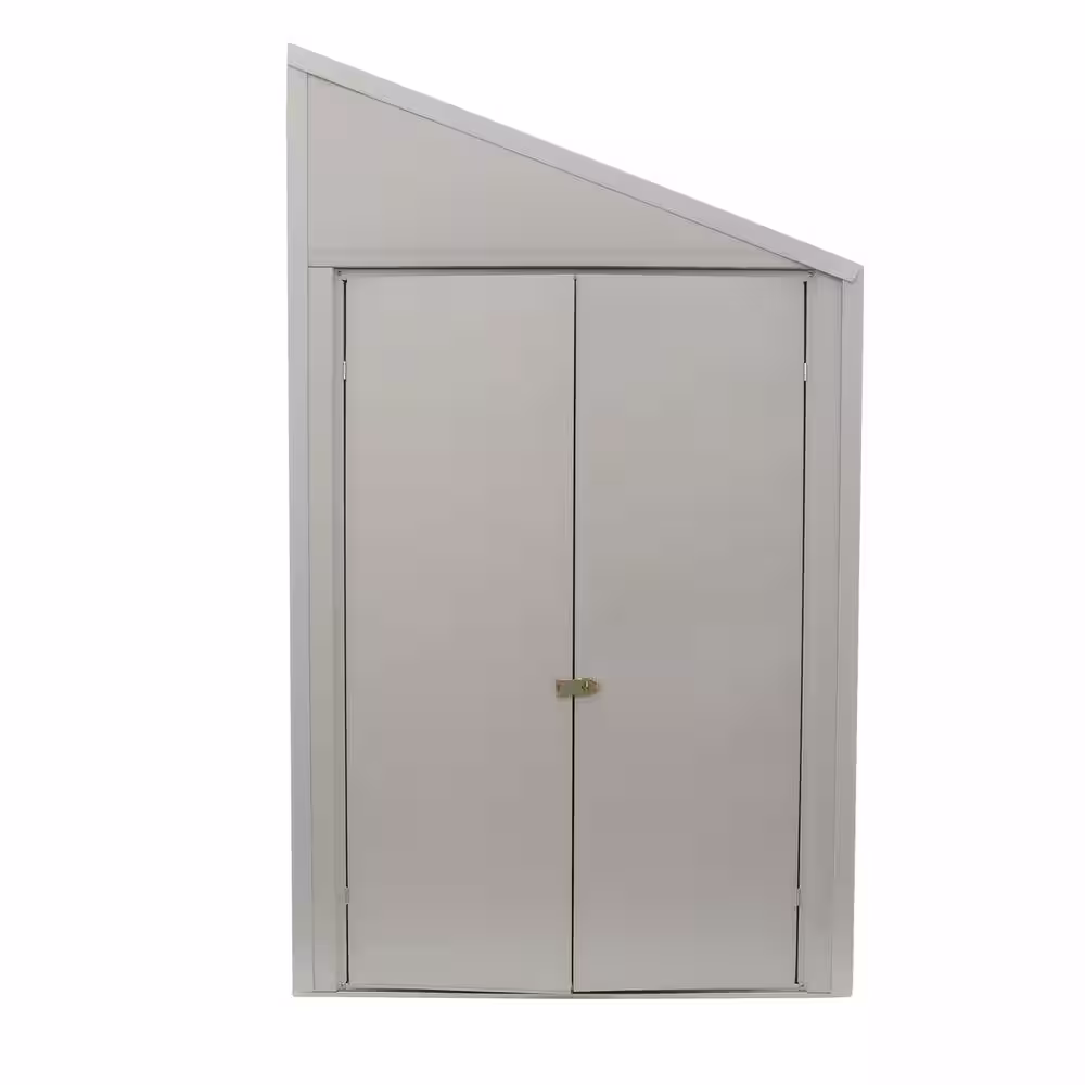 Arrow Yard Saver 4 ft. W x 7 ft. D White Galvanized Metal Storage Shed