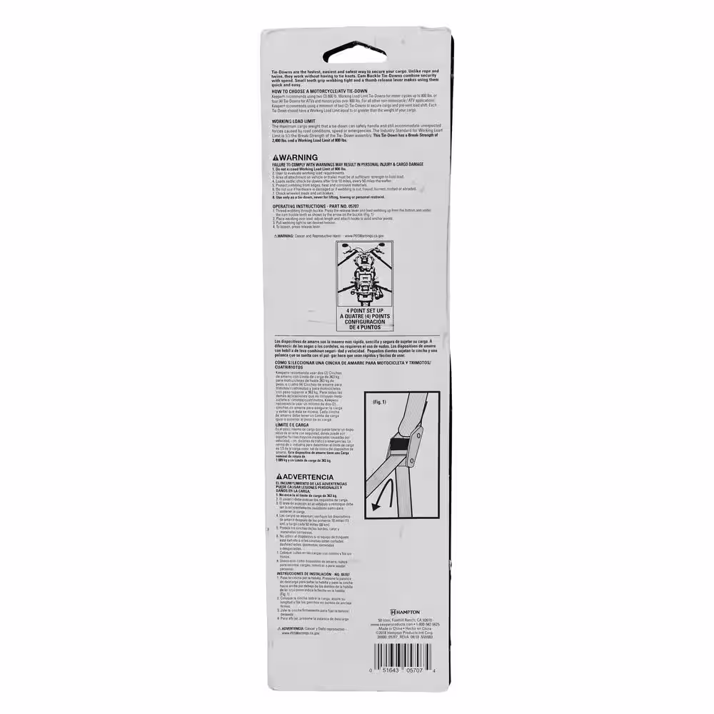 None 8 ft. x 2 in. x 800 lbs. Cam Buckles, (2-Pack)